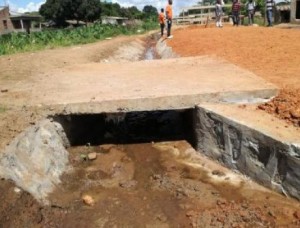 COR-ILO Mozambique: Newly Constructed Sided drain