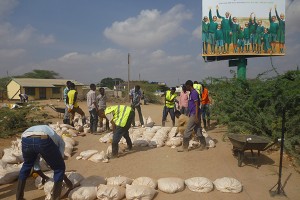 Laying-of-gunny-bags---Iftin---Garissa-County